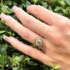 Antique Egyptian Revival Micro Mosaic Ring Scarab 14k 18k Gold Size 6.5, view 2