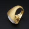 Opal Diamond Ring Abstract Modernist 18k Yellow Gold Size 6, view 3