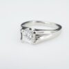 18k Gold 1ct Solitaire Princess Cut Diamond Engagement Ring Sz 5.25, view 4
