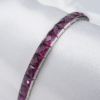 Vintage Platinum Purple Garnet Bracelet 6" Umbalite Rare 20ct, view 1