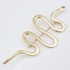 Native American Snake Brooch Pin 18k Yellow Gold Serpent 4", view 4
