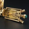Artist Graziella Laffi 18k Gold Abstract Modernist Skull Earrings Peru, view 5