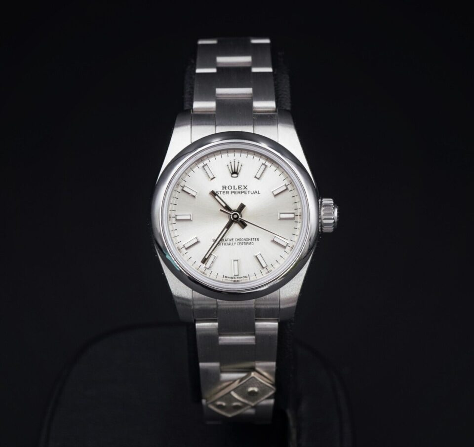 Ladies Dominos Rolex Watch 176200 SS Warranty 26mm Oyster Box Papers, view 2