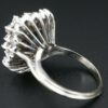 Vintage Sapphire Diamond Ballerina Ring 14k White Gold 7ct Halo Blue Sz 9, view 9
