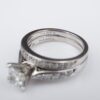 14k Gold 1.2 ctw Diamond Princess Bridal Set Engagement Ring Size 5.25, view 8