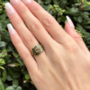 Victorian Mourning Gold Ring Size 6 Antique 18k, view 2