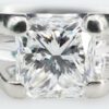 18k Gold 1ct Solitaire Princess Cut Diamond Engagement Ring Sz 5.25, view 3