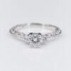 Platinum Tacori Diamond 3 Stone Eternity Engagement Ring Sz 7.25 with Box, view 3