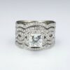 Neil Lane 14k Engagement Ring Leo Princess Diamond 3.7ct Size 7 GSI G VS1, view 6