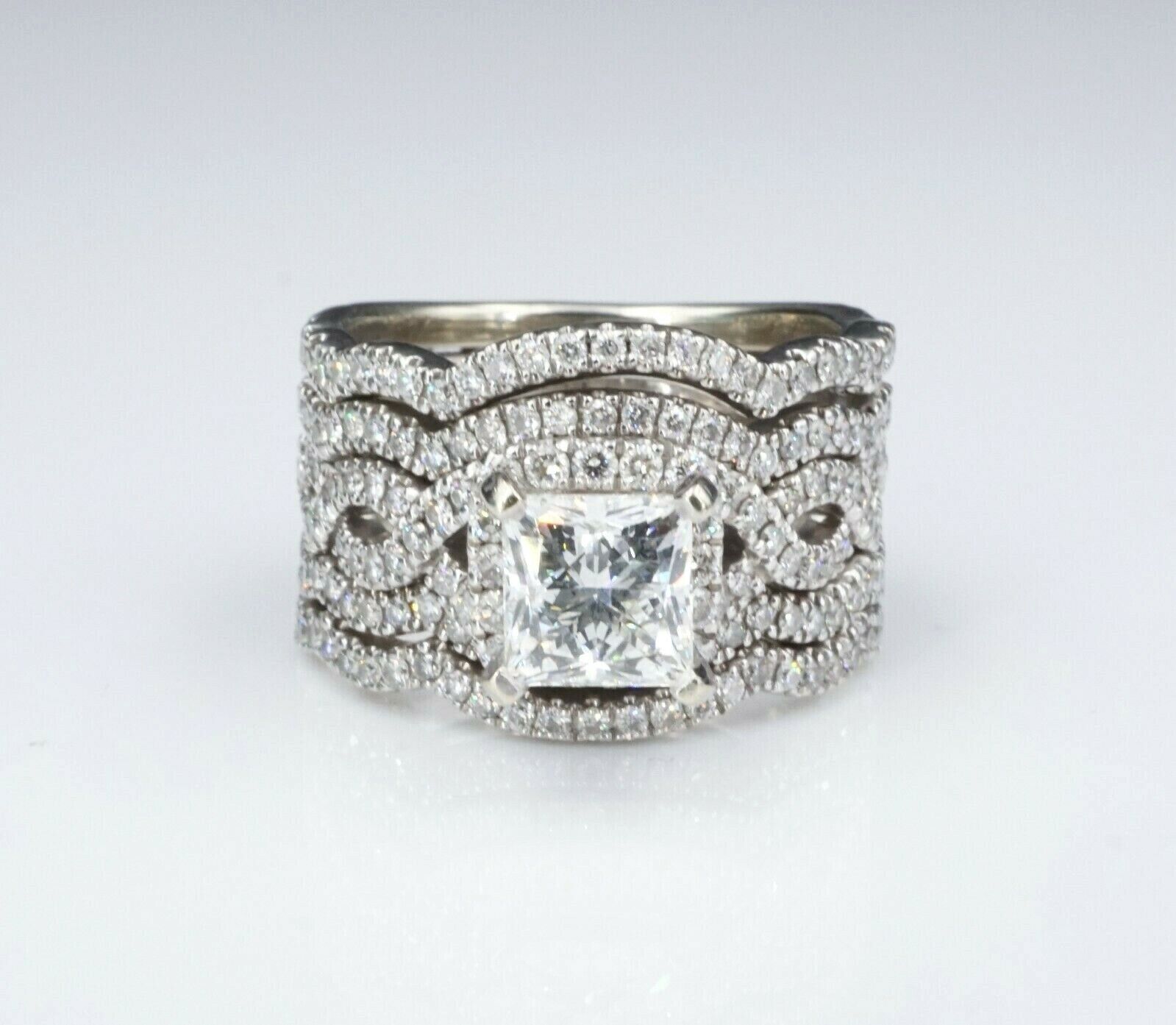 Neil Lane 14k Engagement Ring Leo Princess Diamond 3.7ct Size 7 GSI G VS1, view 6