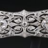 Belle Epoque Platinum 3ctw Diamond Ribbon Scroll Brooch Combes & Van Roden, view 3