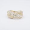 Van Cleef 18k Pave Diamond Ring Crossover Entrelacs Size 5.25 Euro 50 VCA, view 7