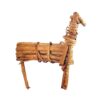 Artisan Charles Supplee Hopi 14k Yellow Gold Twig Horse Pendant, view 5