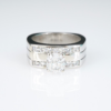 14k White Gold 1.8 ctw Diamond Engagement Ring EGL Sz 7 Square Euro Shank, view 4