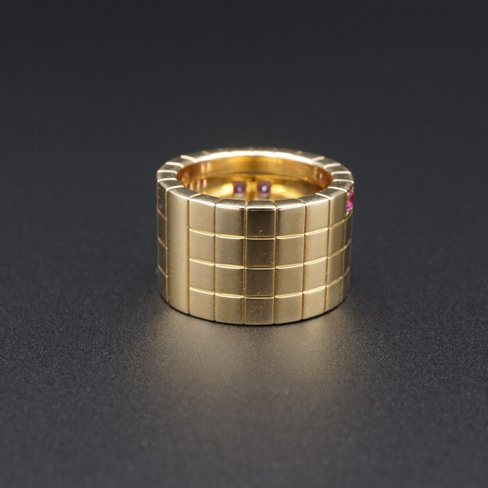 Cartier Diamond Pink Sapphire Lanieres Ring 18k Pink Gold Size 5 Euro 49, view 8