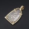14k Yellow Gold Pendent Spanish Cob Silver Coin Shipwreck W/XRF Reales, view 1