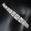 Antique Platinum 7 ctw Graduated Diamond Tennis Bracelet 7" Mine Cut, view 1