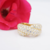 Van Cleef 18k Pave Diamond Ring Crossover Entrelacs Size 5.25 Euro 50 VCA, view 6