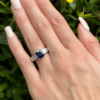 Burma Sapphire Diamond Ring GIA Platinum Engagement Cocktail Sz 7, view 12