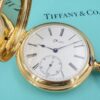 1920s Solid 18k Yellow Gold Tiffany & Co Pocket Watch New York Winds & Runs, view 1
