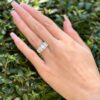 Platinum 2 ctw Marquise Diamond Cocktail Stacker Band Ring Size 5.75, view 7