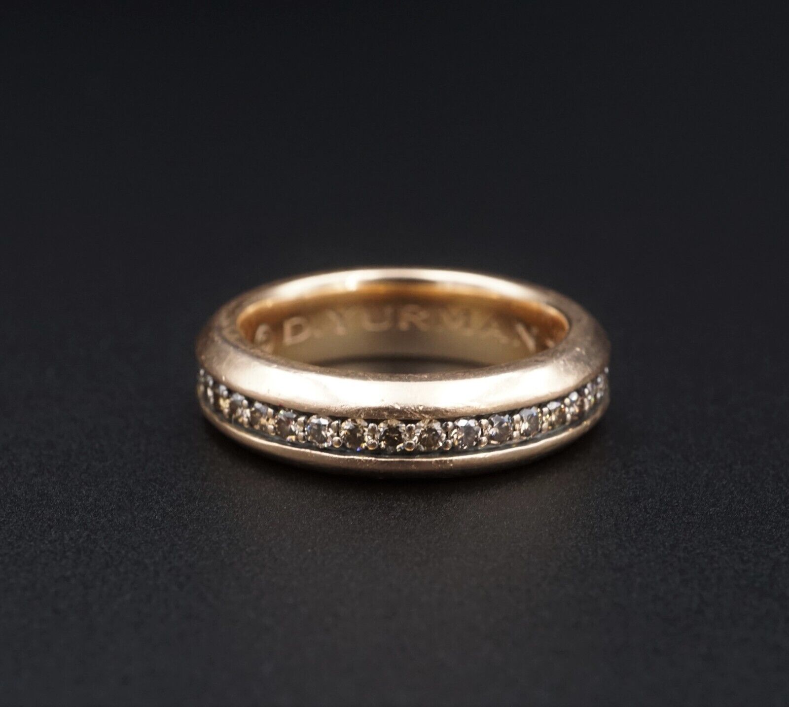 David Yurman 18K Rose Gold with Cognac Diamonds 6mm Size 9 Streamline, view 1