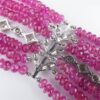 Cathy Waterman Platinum 7-Strand Floral Diamond Ruby Bead Bracelet 6.25", view 10