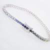 NEW 14k White Gold 7.5 ctw Natural Sapphire Rainbow Tennis Bracelet 7.5", view 7