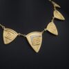 Larry Golsh Necklace 18k Gold Diamond Shield Panel Pala Mission 18", view 1