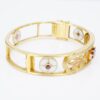 Masriera Ruby Diamond Bracelet Plique a Jour Red Floral Carpet 18k Gold 7, view 5