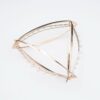 14k Rose White Gold Pearl Bangle Bracelet, view 5