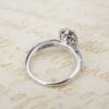 Oval Diamond Halo Engagement Ring 18k White Gold 1.4 ctw Size 6, view 7