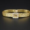 Ladies Piaget Van Cleef Arpels 18k Yellow Gold Platinum Diamond Bezel Watch, view 2