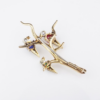 Van Cleef & Arpels VCA 18k Gold Ruby Sapphire Emerald Bird Brooch Pin 2", view 7