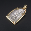 14k Yellow Gold Pendent Spanish Cob Silver Coin Shipwreck W/XRF Reales, view 3