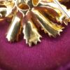 Asprey Vintage Floral Leaf Brooch 18k Gold Natural Diamond London, view 6