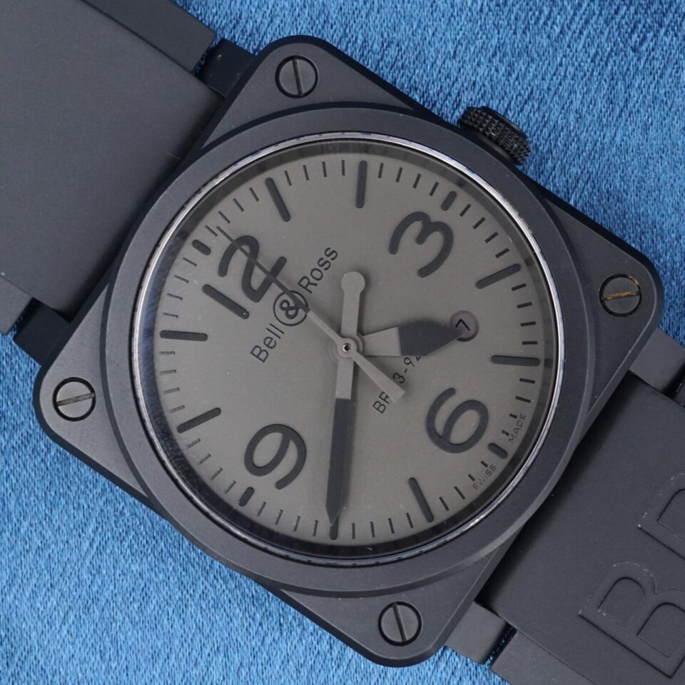 Bell & Ross BR03-92 Phantom Black Ceramic Automatic 42mm Box & Papers Watch W959