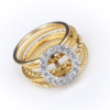 Carrera y Carrera 18k Yellow Gold Diamond Melodia 5 Band Ring Size 7, view 1