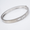 Penny Preville Openwork Diamond Hinged Bangle Bracelet 18k White Gold 6.5", view 3