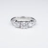 Platinum 1 cttw Natural Diamond Baguette Engagement Ring Size 5 3-Stone, view 1
