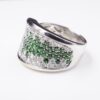 2 carat Diamond Tsavorite Garnet Ring Pave 18k White Gold Size 8.25, view 10