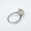 Natural Green Tourmaline Diamond Halo Ring Platinum 3 carat Size 5.75, view 5