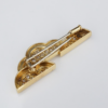 Vintage OJ Perrin 18k Yellow Gold Diamond Enamel Cloud Brooch France 1.5", view 5