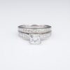 14k Gold 1.2 ctw Diamond Princess Bridal Set Engagement Ring Size 5.25, view 5