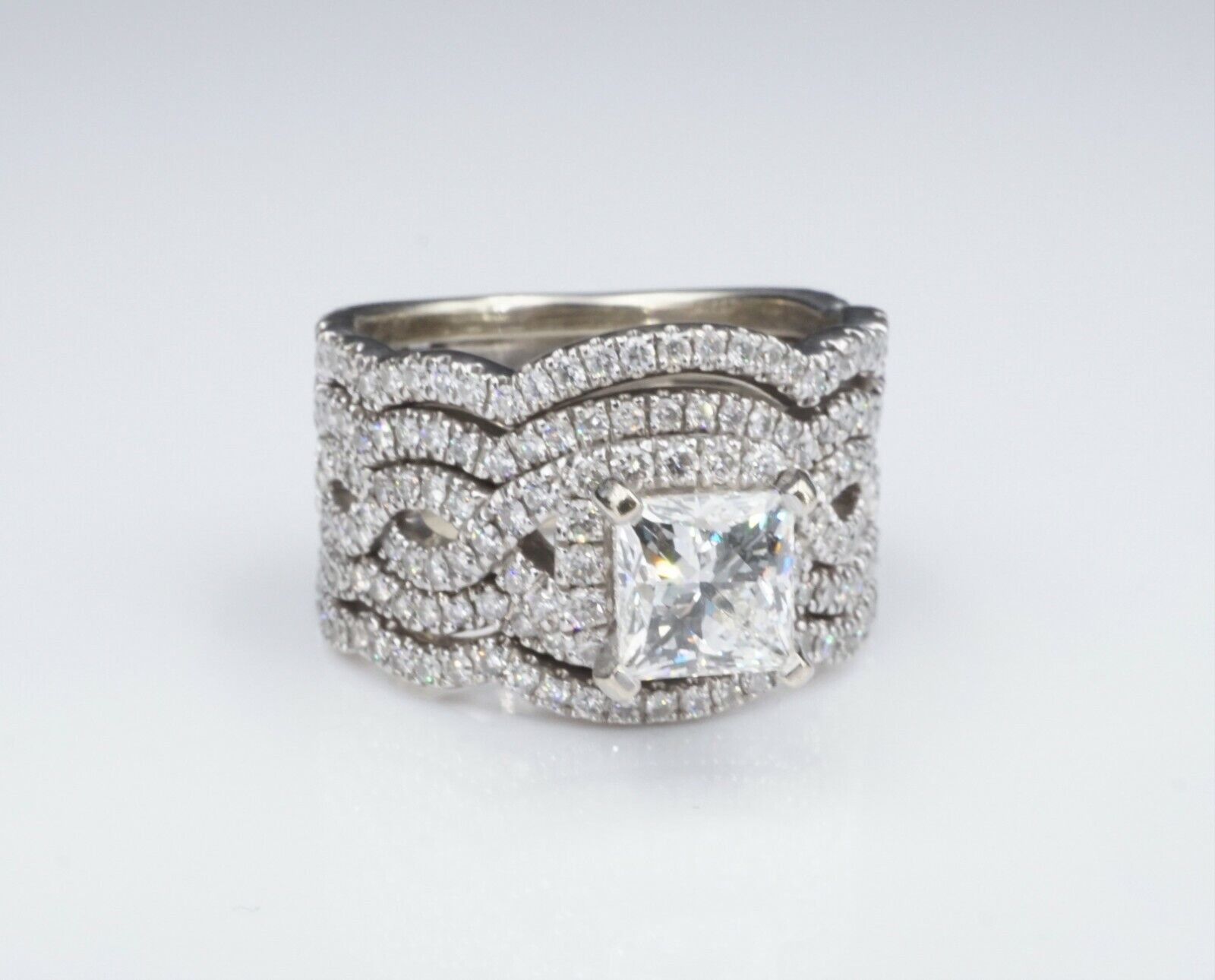 Neil Lane 14k Engagement Ring Leo Princess Diamond 3.7ct Size 7 GSI G VS1, view 7