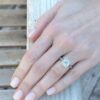 14k White Gold A Jaffe 1.5ct Radiant Cut Diamond Engagement Ring Size 6, view 7