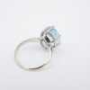14K White Gold Natural Aquamarine 6.5ct Cocktail Candy Ring Size 7.25, view 5