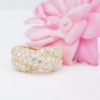 Van Cleef 18k Pave Diamond Ring Crossover Entrelacs Size 5.25 Euro 50 VCA, view 3
