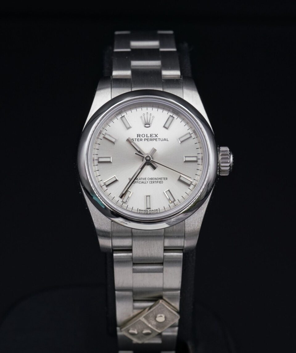 Ladies Dominos Rolex Watch 176200 SS Warranty 26mm Oyster Box Papers W591