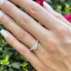 Platinum Tacori Diamond 3 Stone Eternity Engagement Ring Sz 7.25 with Box shown worn